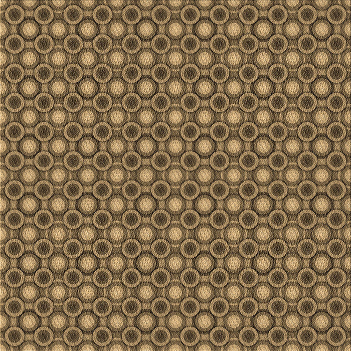 Round Patterned Caramel Brown Rug, pat765brn