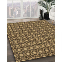 Patterned Caramel Brown Rug, pat765brn