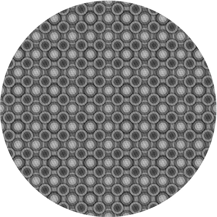 Square Patterned Black Rug, pat765gry