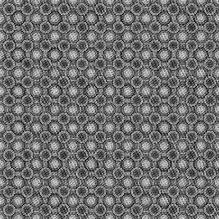 Round Patterned Black Rug, pat765gry