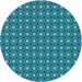 Square Patterned Teal Green Rug, pat765lblu