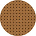 Square Patterned Saddle Brown Rug, pat765org