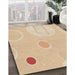 Machine Washable Transitional Khaki Gold Rug in a Family Room, wshpat766brn