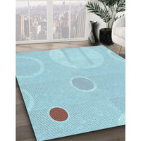 Patterned Blue Rug, pat766lblu