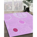 Patterned Violet Purple Rug in Family Room, pat766pur