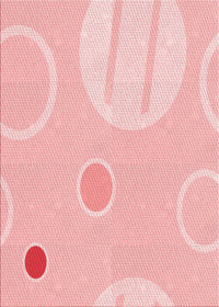 Machine Washable Transitional Pastel Red Pink Rug, wshpat766rd