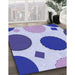 Machine Washable Transitional Royal Blue Rug in a Family Room, wshpat767blu