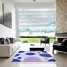 Machine Washable Transitional Royal Blue Rug in a Kitchen, wshpat767blu