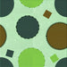 Round Patterned Light Green Rug, pat767grn