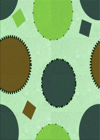 Machine Washable Transitional Light Green Rug, wshpat767grn