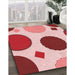 Machine Washable Transitional Red Rug in a Family Room, wshpat767rd