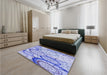 Patterned Periwinkle Purple Rug in a Bedroom, pat768blu