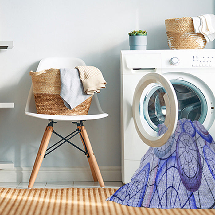 Machine Washable Transitional Periwinkle Purple Rug in a Washing Machine, wshpat768blu