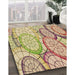 Patterned Petra Gold Brown Rug in Family Room, pat768brn