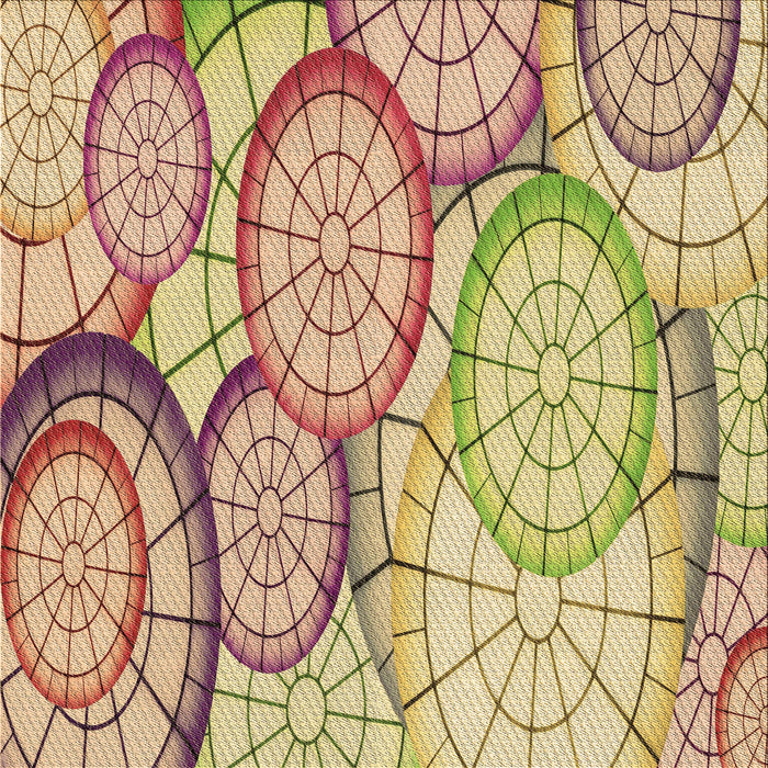 Round Machine Washable Transitional Petra Gold Brown Rug, wshpat768brn