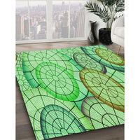 Patterned Green Rug, pat768grn