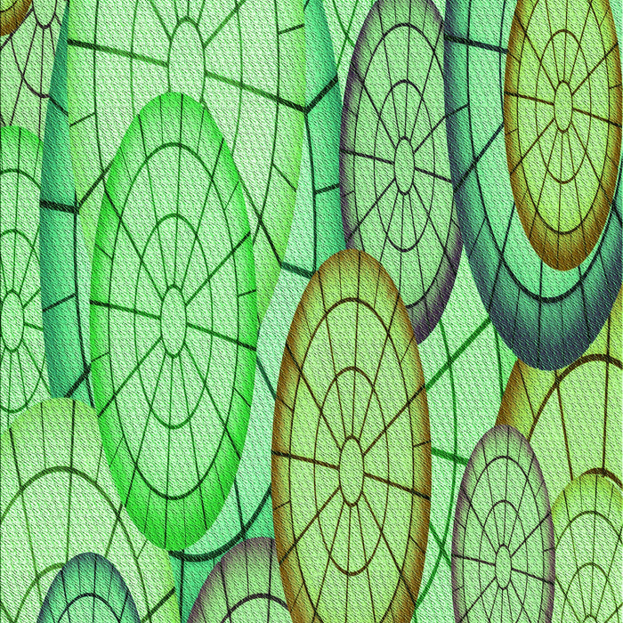 Patterned Green Rug, pat768grn