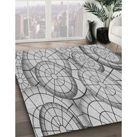 Patterned Platinum Gray Rug, pat768gry