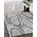 Machine Washable Transitional Platinum Gray Rug in a Family Room, wshpat768gry