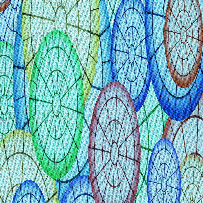 Patterned Glacial Blue Ice Blue Rug, pat768lblu