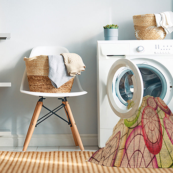 Machine Washable Transitional Red Rug in a Washing Machine, wshpat768org