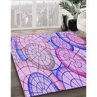 Patterned Blossom Pink Rug, pat768pur