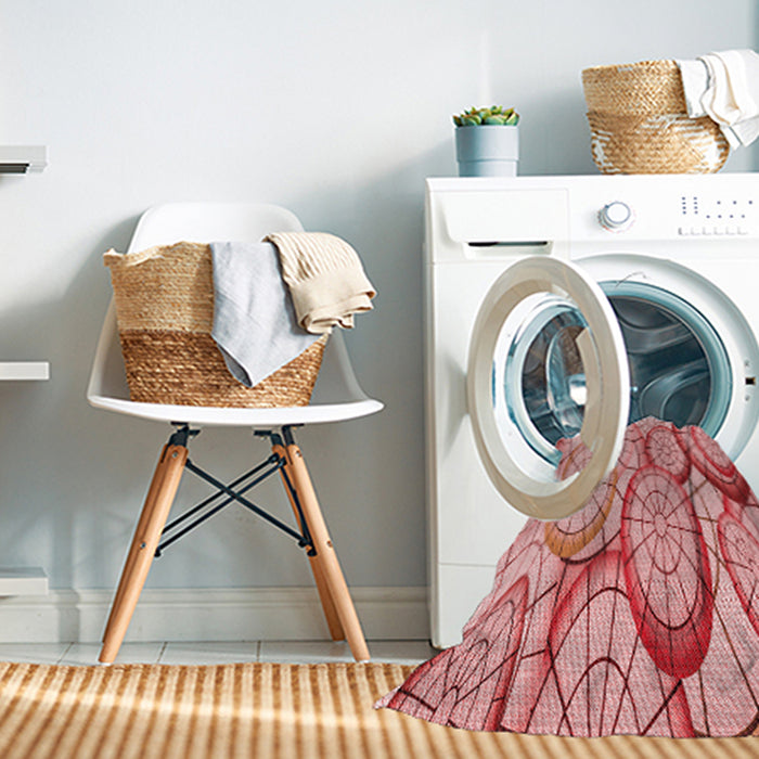 Machine Washable Transitional Red Rug in a Washing Machine, wshpat768rd