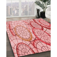 Patterned Red Rug, pat768rd