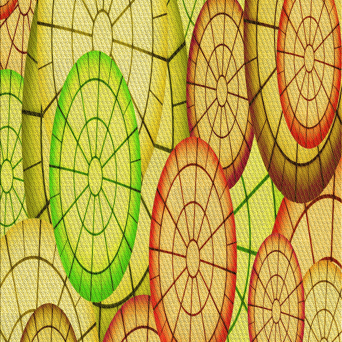 Patterned Yellow Rug, pat768yw