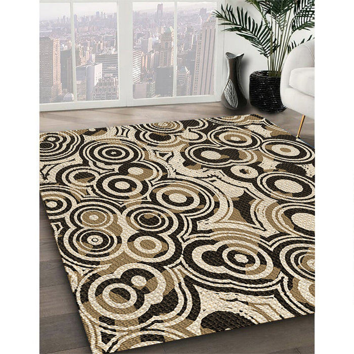 Patterned Milk Chocolate Brown Rug in Family Room, pat769brn