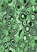 Machine Washable Transitional Deep Emerald Green Rug, wshpat769grn