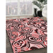 Machine Washable Transitional Pink Rug in a Family Room, wshpat769rd