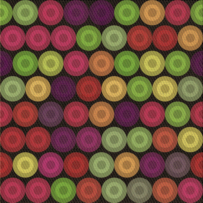 Round Patterned Carbon Red Rug, pat770brn