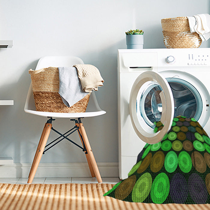 Machine Washable Transitional Chocolate Brown Rug in a Washing Machine, wshpat770grn