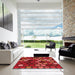 Square Patterned Red Rug in a Living Room, pat770rd