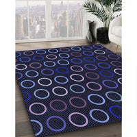 Patterned Deep Periwinkle Purple Rug, pat771blu