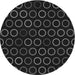 Square Patterned Black Rug, pat771gry