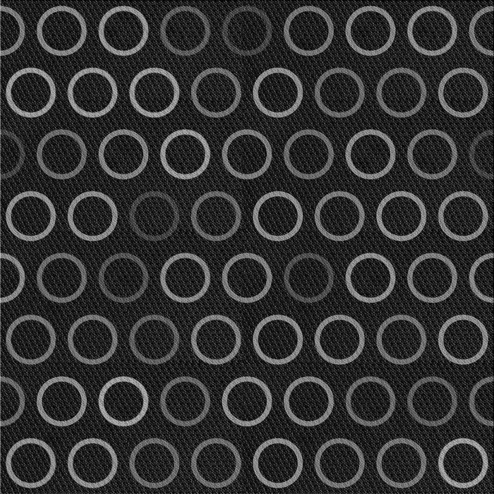 Round Machine Washable Transitional Black Rug, wshpat771gry