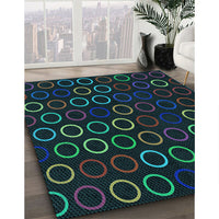 Patterned Black Rug, pat771lblu