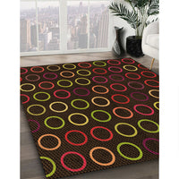 Patterned Chocolate Brown Rug, pat771org