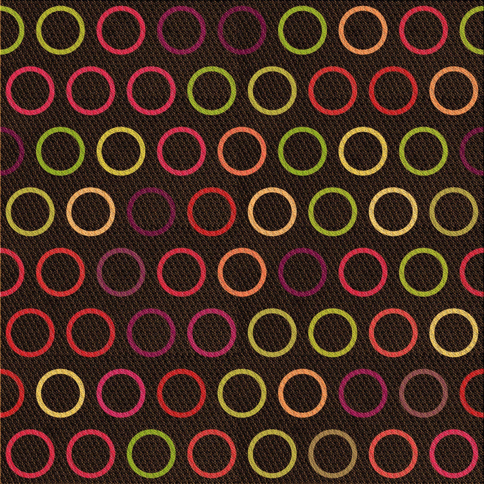 Round Patterned Chocolate Brown Rug, pat771org