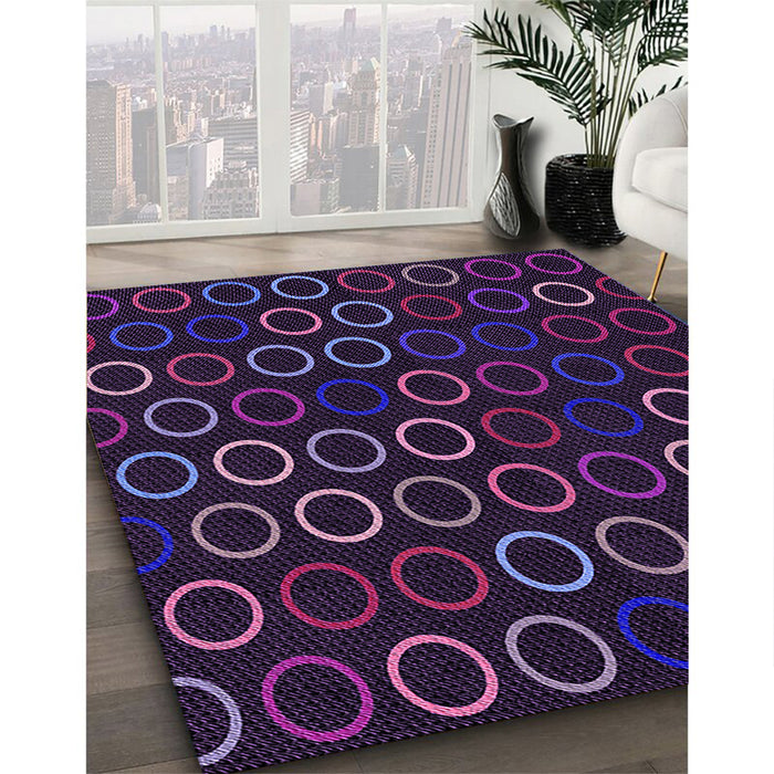 Machine Washable Transitional Purple Rug in a Family Room, wshpat771pur