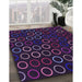 Patterned Purple Rug in Family Room, pat771pur