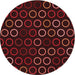 Square Patterned Saffron Red Rug, pat771rd