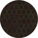 Square Patterned Milk Chocolate Brown Rug, pat772brn