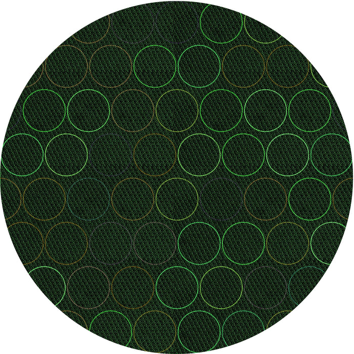Square Machine Washable Transitional Deep Emerald Green Rug in a Living Room, wshpat772grn