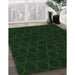 Patterned Deep Emerald Green Rug in Family Room, pat772grn