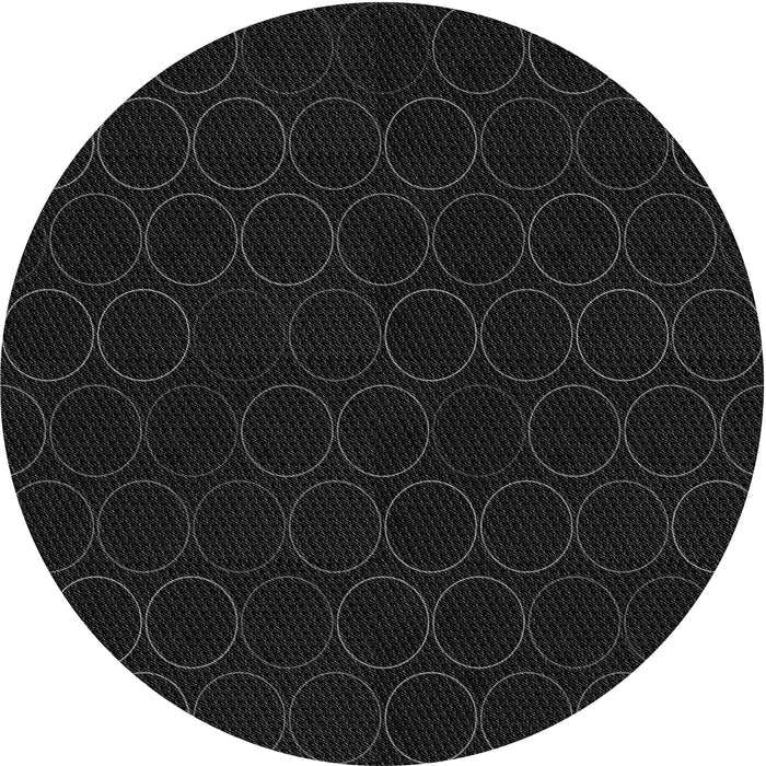 Square Patterned Black Rug, pat772gry