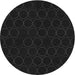 Square Patterned Black Rug, pat772gry