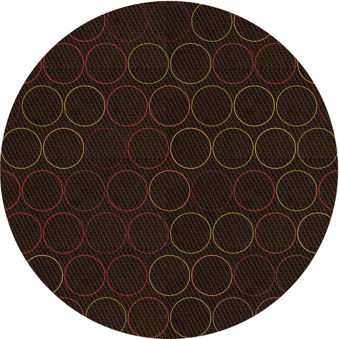 Square Patterned Black Brown Rug, pat772org